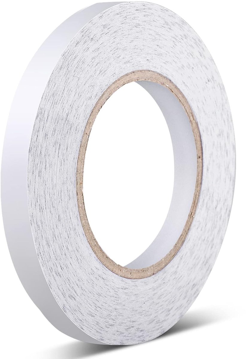 Dubbelzijdige Plakband van Stof - Zelfklevende Tape voor Knutselen, Herstellingen en Creatieve Projecten (1 Stuk, 1/2 Inch x 50 Meter)