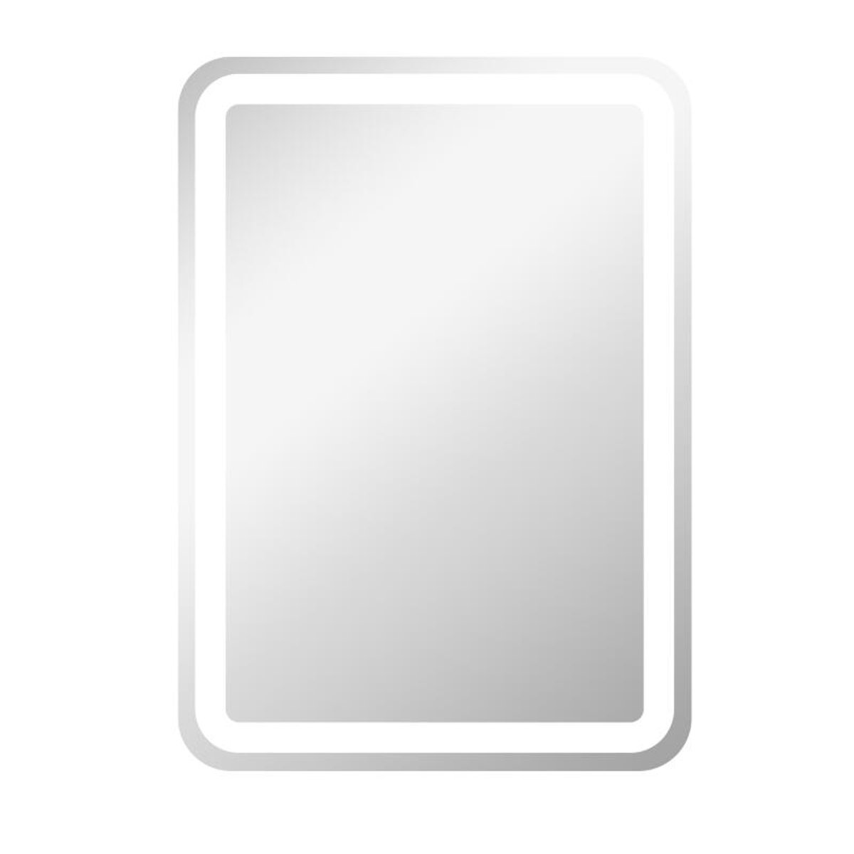 Badkamerspiegel met verlichting 50 x 70 cm - LED - Met anti-condensfunctie - 3 lichtkleuren - Dimbaar - Rechthoekig - Met touch-schakelaar - Geheugenfunctie, zilverkleurig
