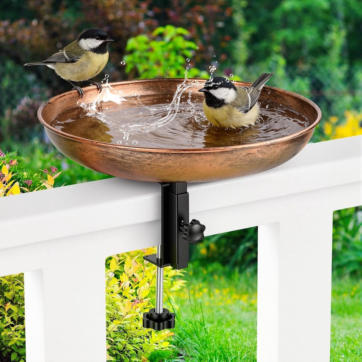 Hangende Vogelbad voor Tuin en Balkon - Waterbad voor Vogels, Voederhuis en Dispenser voor Tuinleven
