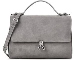 Patrizia Pepe Handtas Leder 27 cm - Dames - bluish gray