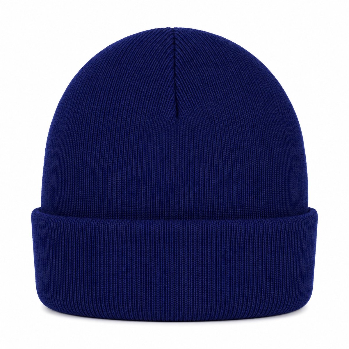 Haarsoires Beanie Muts - Effen - Donkerblauw - One Size - Trendy - voor Dames Heren & Kinderen