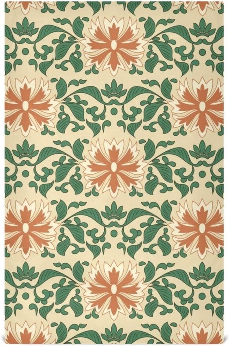 Theedoeken Set - Keukendoeken Vaatdoeken - Keukenwerk - Geschikt voor Sublimatie - 45x70 cm - Groen Gebloemd