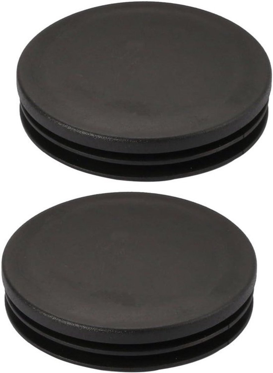 Buisbeschermdoppen - Pijpdoppen Kunststof - Vloer Beschermen - Meerdere Ribben - 63 mm Buitendiameter - Zwart