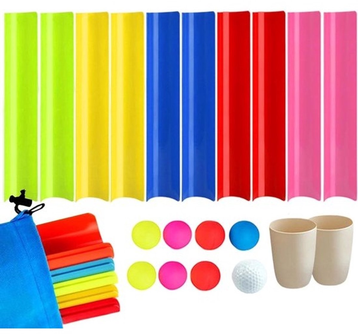 Teambuilding Activiteitenset - Groepsspellen Leerspellen - Team Samenwerking Stimuleren - Modulair Draagbaar Ontwerp - 45 x 10 x 0.1 cm