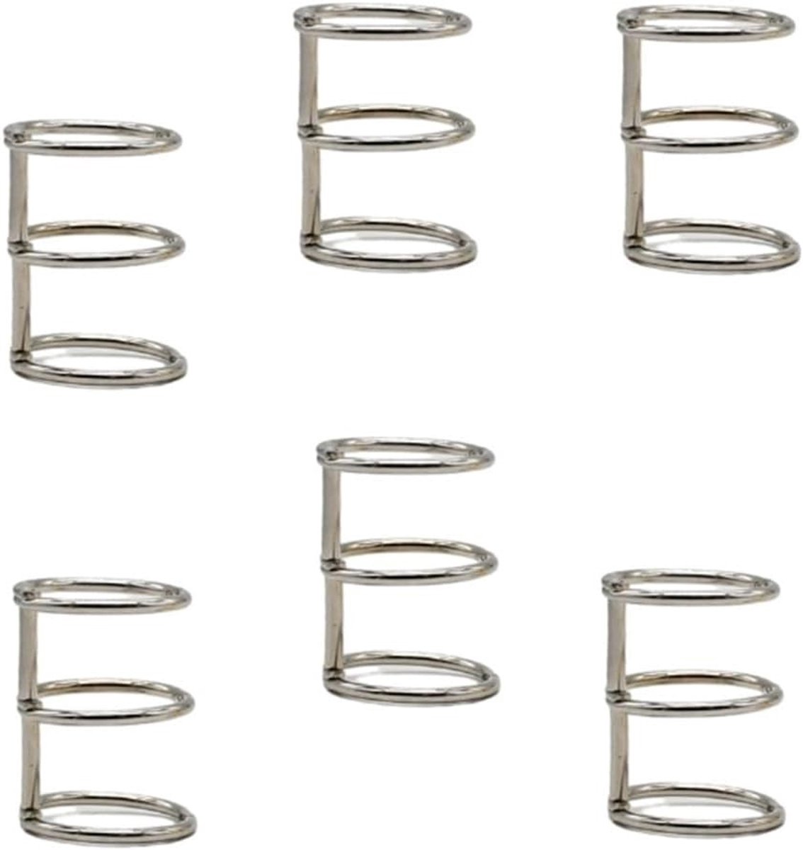 Boekringen Set van 20 Stuks, Zilveren Metalen Ringen voor Indexkaarten, Fotoalbums en Menu's