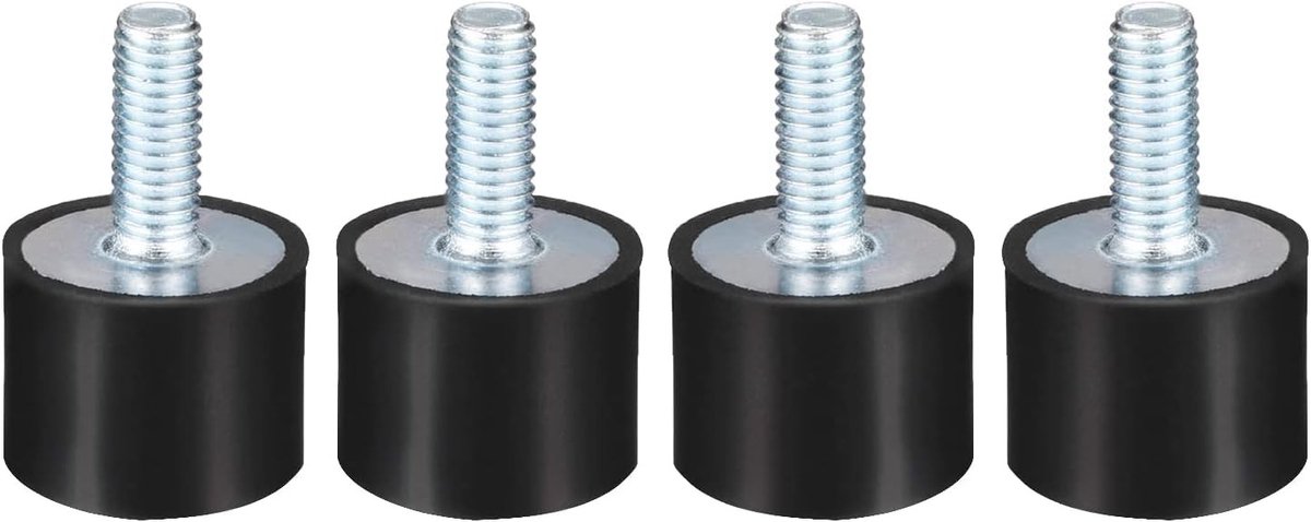 4 Stuks Rubber Buffers voor Anti-Vibratie en Schokabsorptie - Geluidsdempers voor Motoren, Waterpompen en Bootspullen (M6)