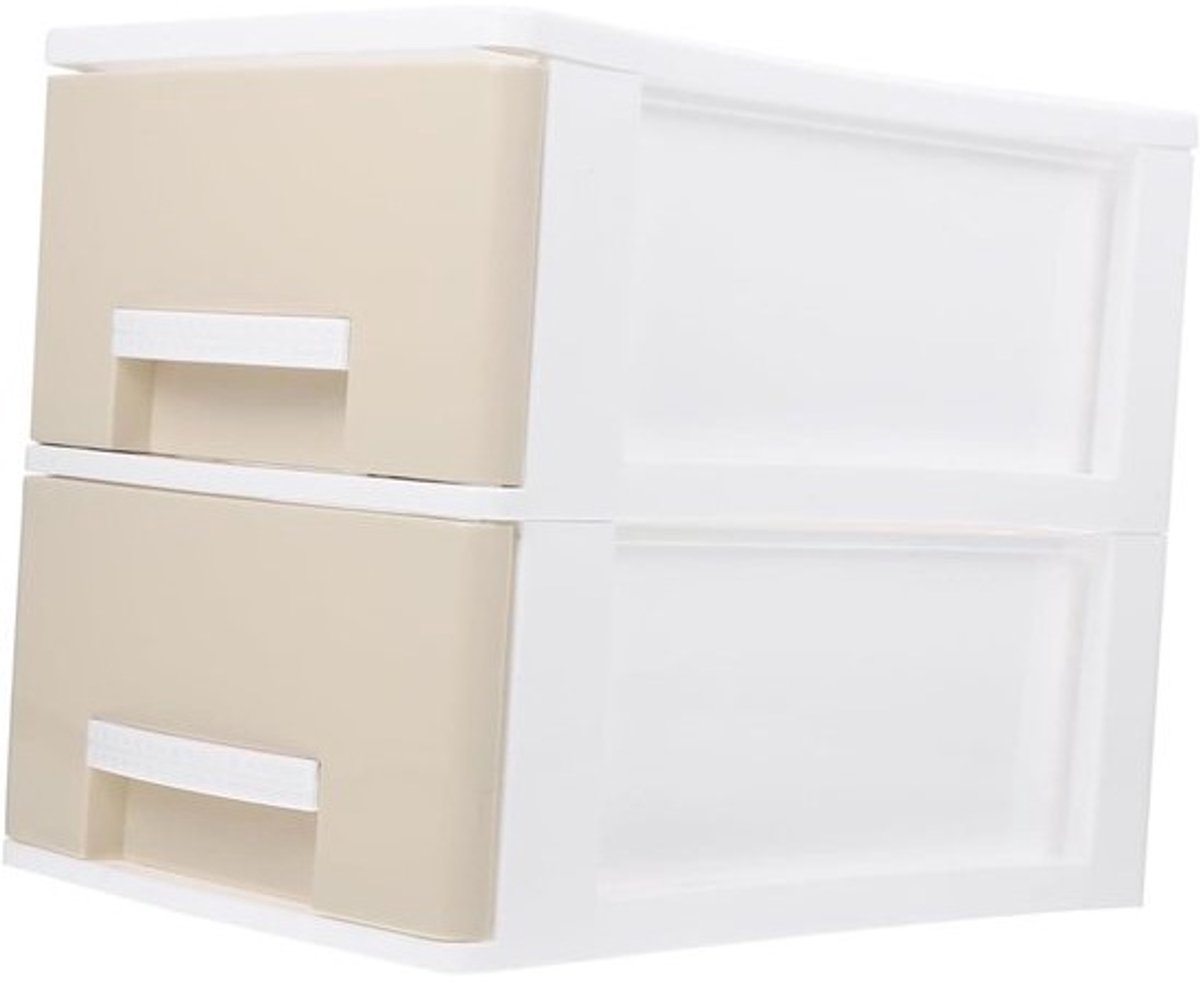 Bureau Opberger Lades - Opbergdoos Lade - Bureau Ordenen - Twee Lagen Ontwerp - 486 Gram - Khaki