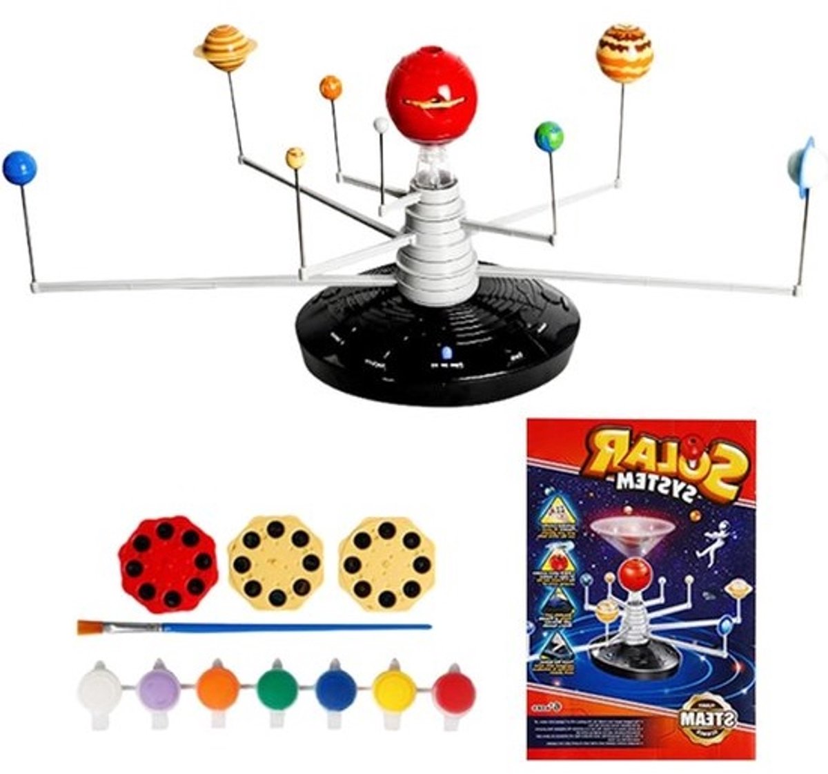 Zonnestelsel Model - Planetaire Kit Educatief - Wetenschappelijke Verkenning - LED Sterrenprojector - 32 x 40 cm - Uniek