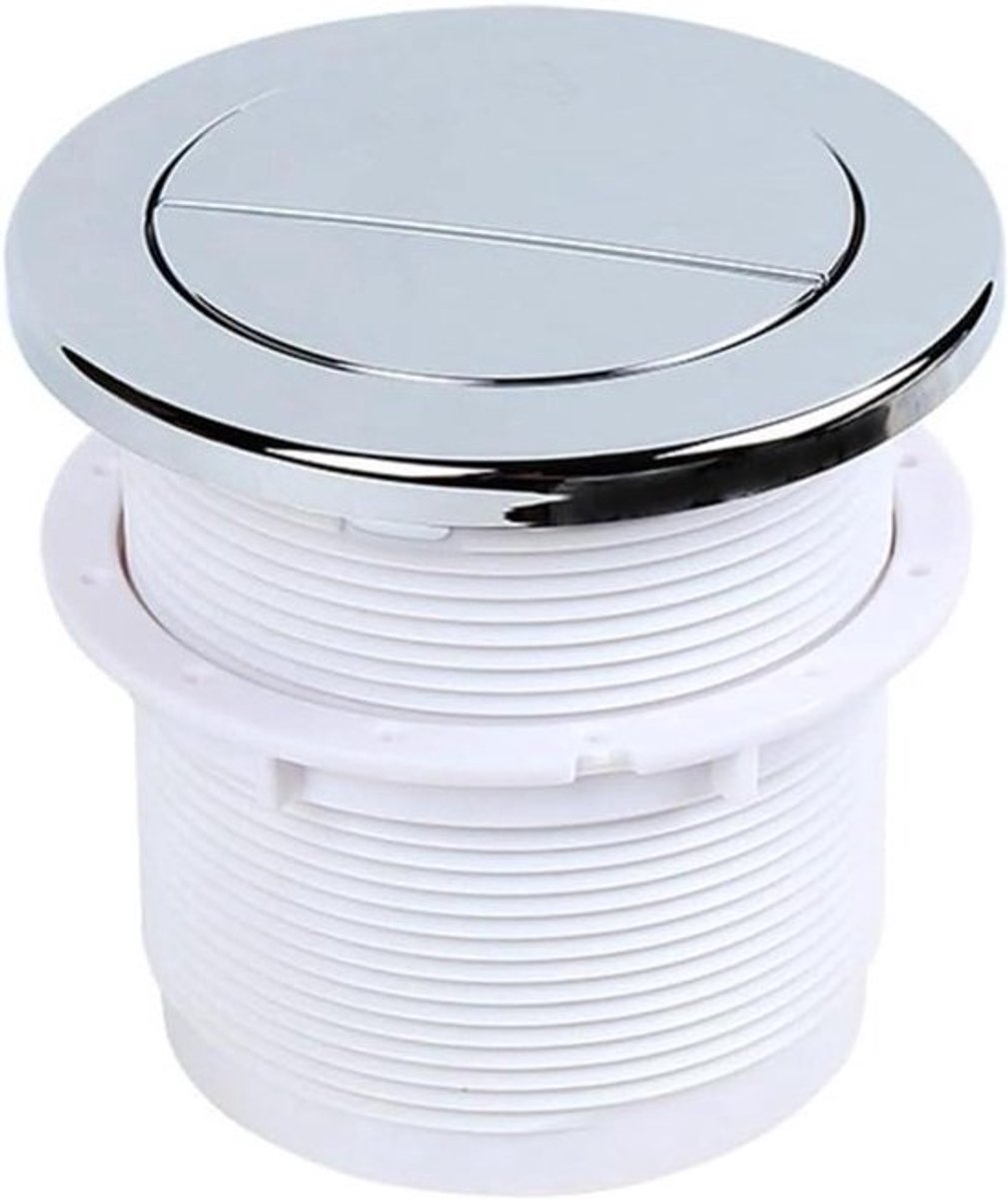 Toilet Spoelknop - Drukknop Toilet - Dual Flush Werking - ABS Materiaal - 84 x 98 mm - Zilver
