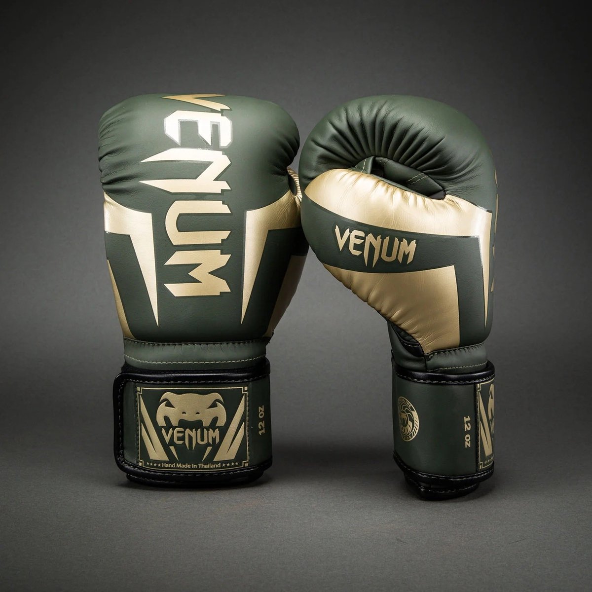 Venum Elite Bokshandschoenen – Khaki/Goud – 16 oz