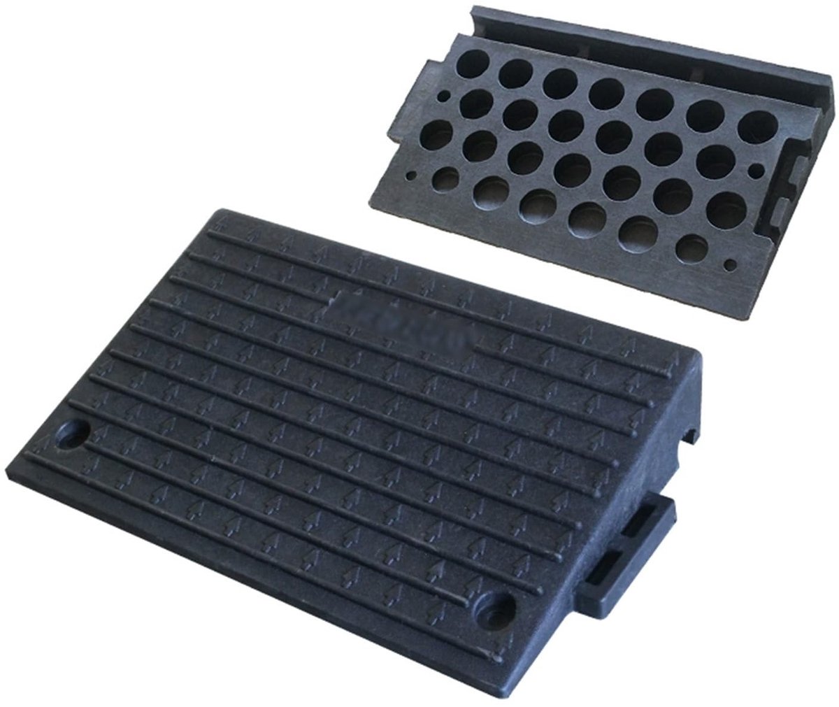 Drempeloprit voor trappen en voertuigen - Robuust kunststof en rubber - 50 x 30 x 5 cm