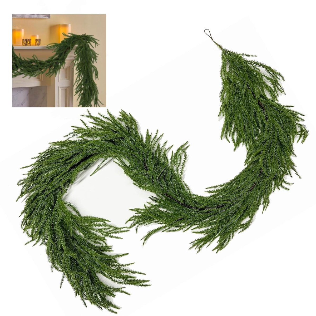 Kerst Slinger - Norfolk Pine - 1,8m Groene Decoratie