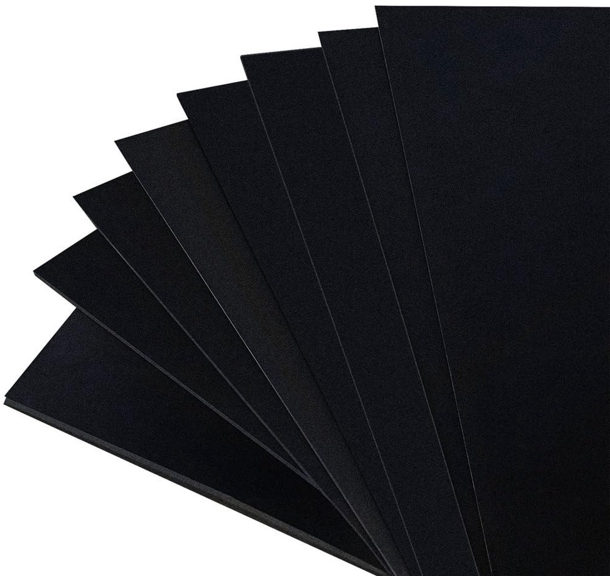 Matzwarte Polypropyleen Plastic Platen - 20 stuks van 210 x 148 mm