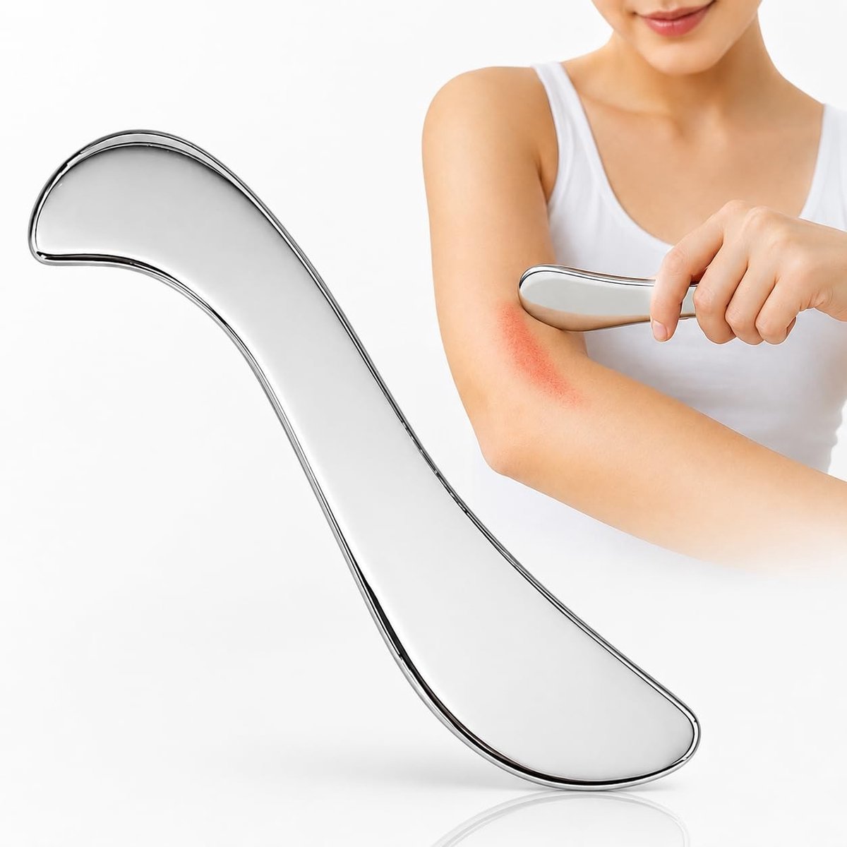 Gua Sha massage tool - Roestvrij staal voor lichaam en gezicht
