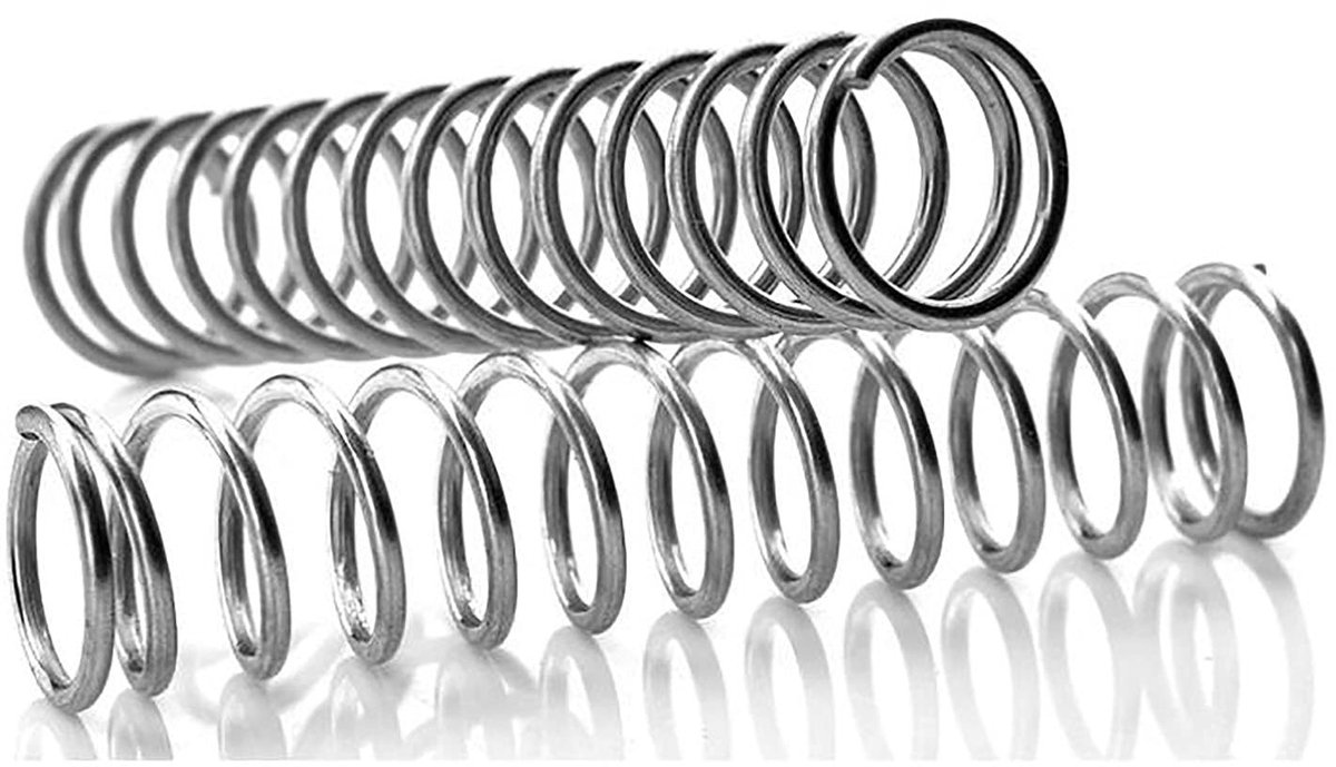 Drukveer van roestvrij staal - Draaddiameter 0,7 mm, lengte 150 mm