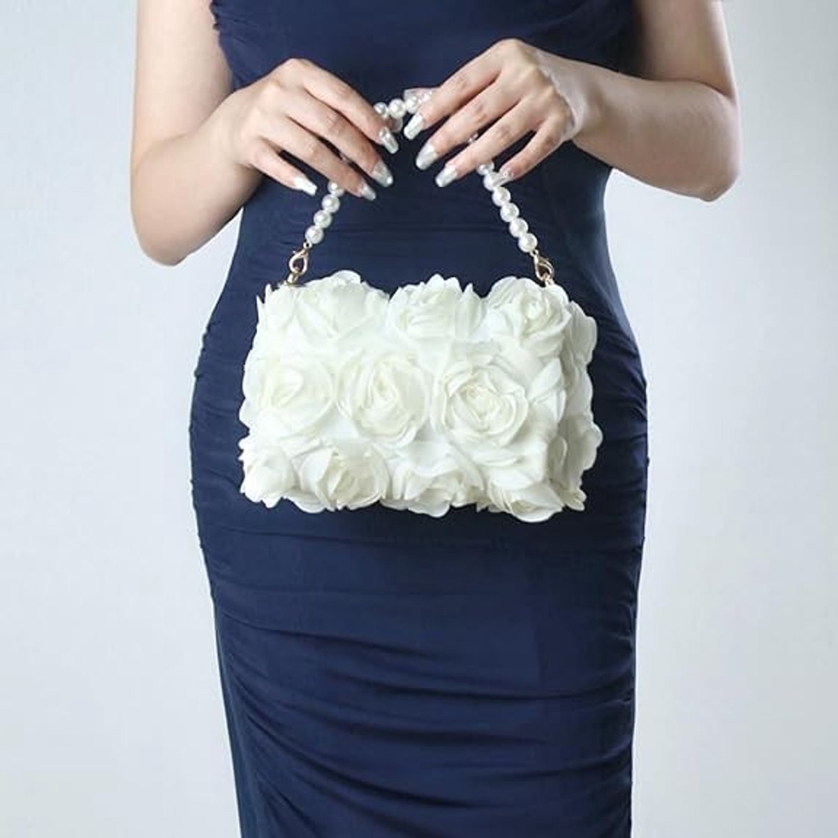 Elegante Avondtas met Bloemenpatroon, Perfect voor Bruiloften en Feestjes, Stijlvolle Handtas voor Dames
