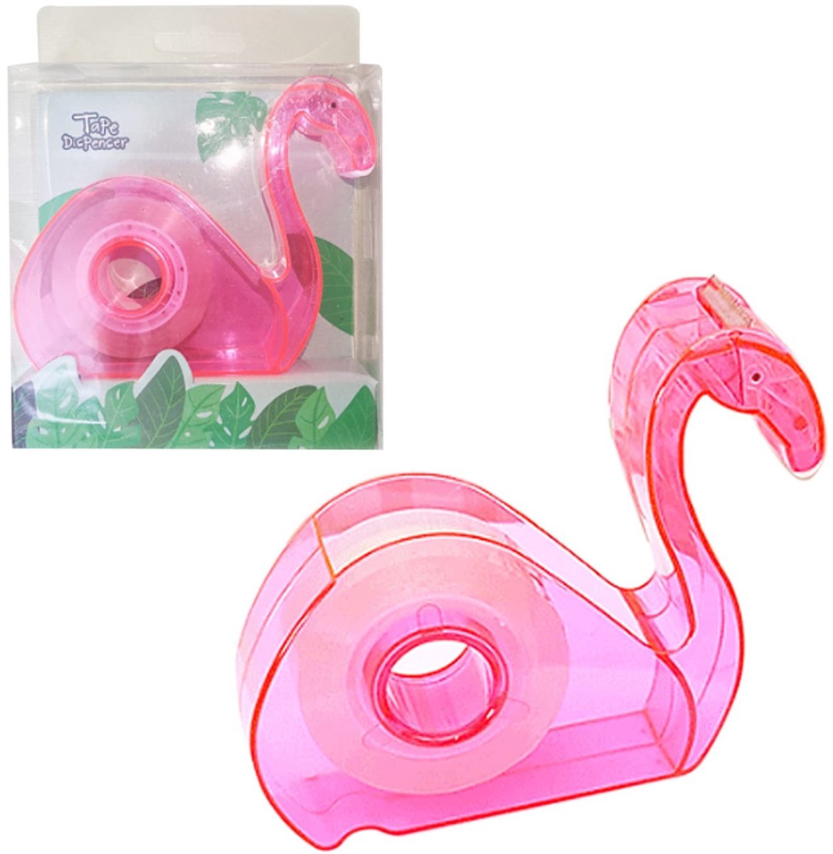 Tape dispenser met eenhoorn en flamingo - Geschikt voor tape tot 18mm