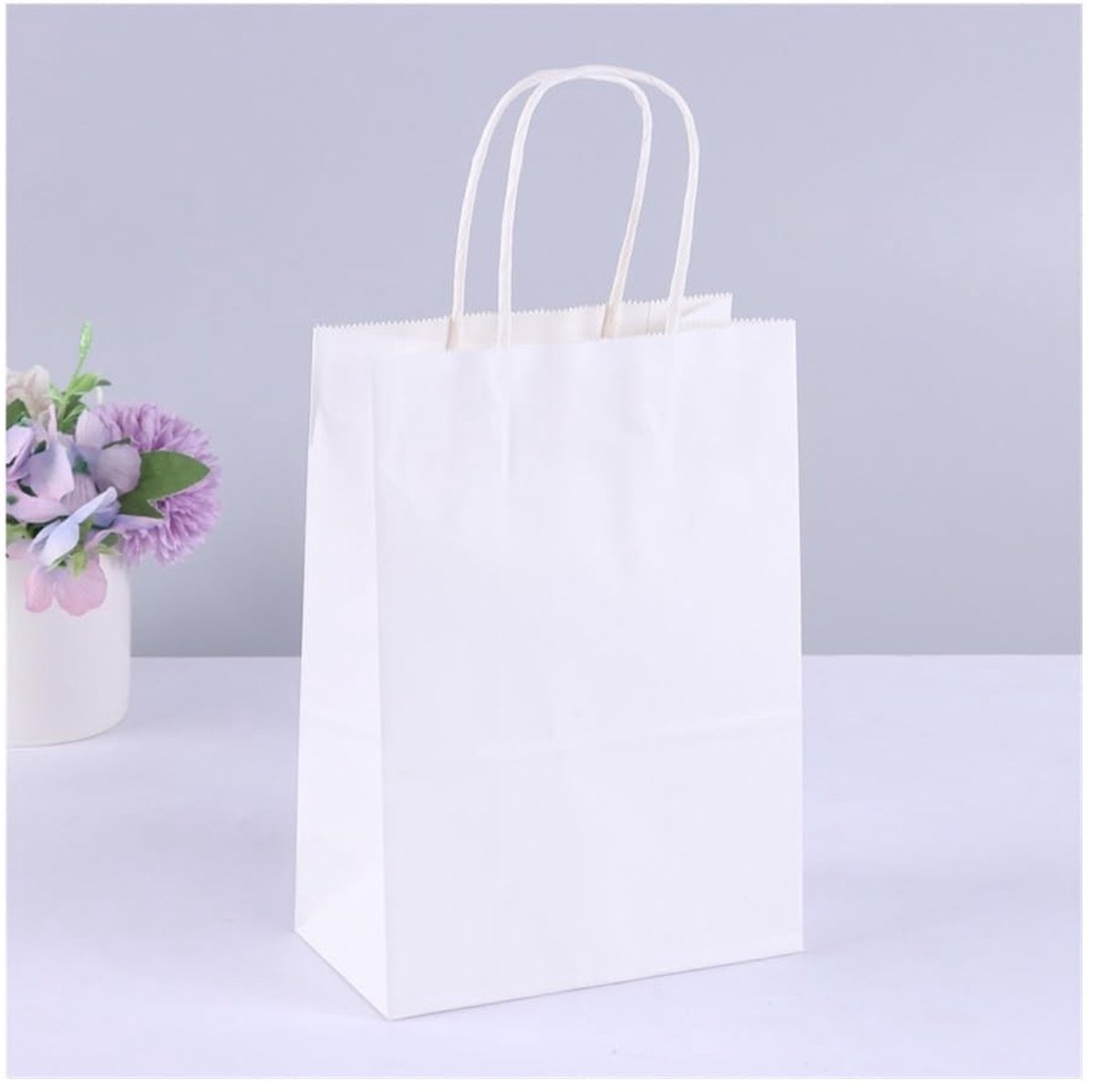 Kraft Papier Gift Zakken - 10 stuks - Wit