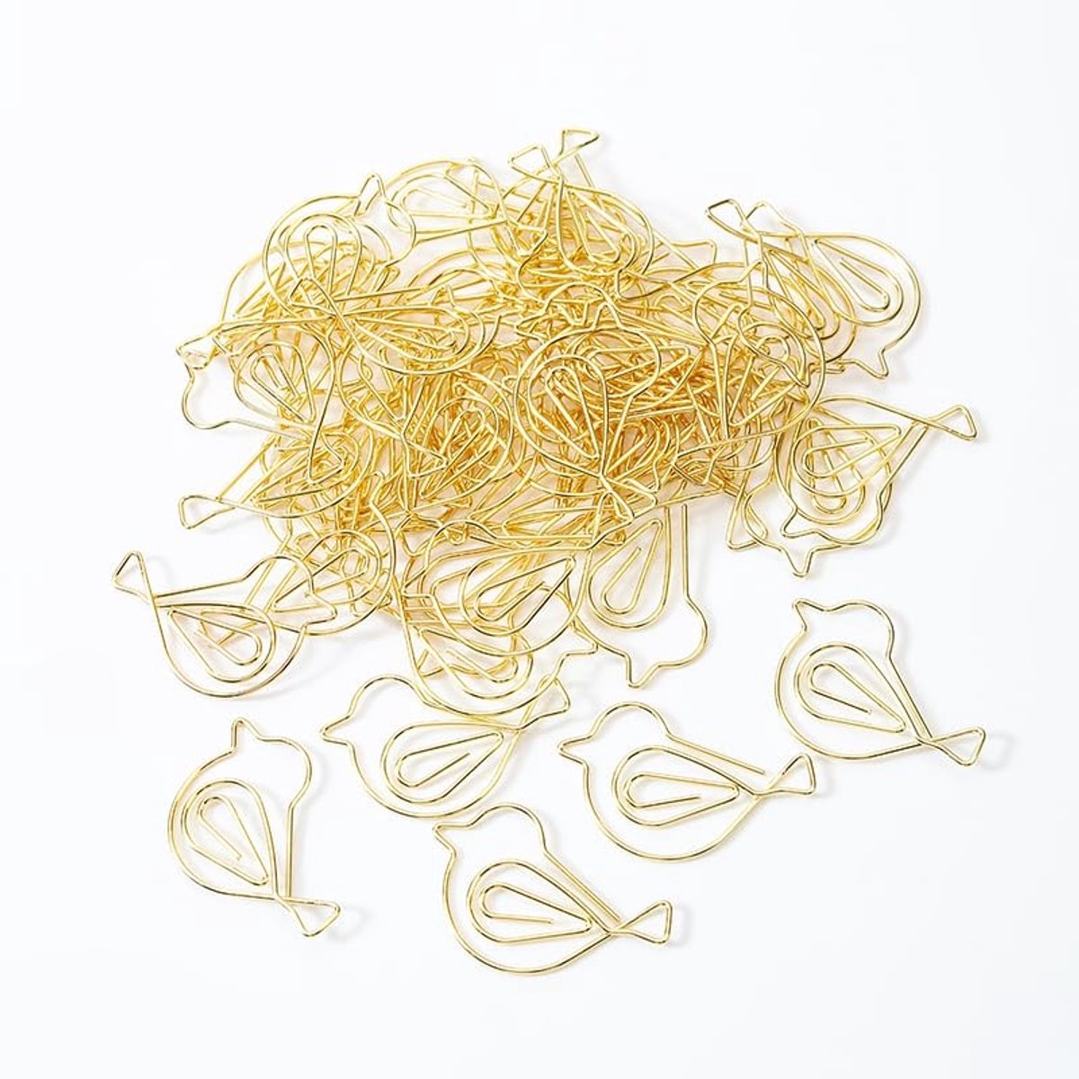 50 Stuks Dier Vorm Paperclips - Gouden Metalen Bladwijzers