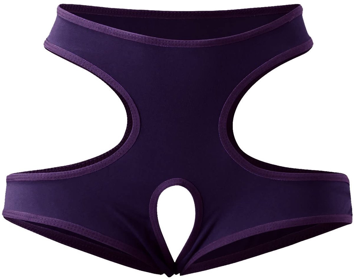 Open mode ondergoed voor vrouwen - Plus size slip - Lila
