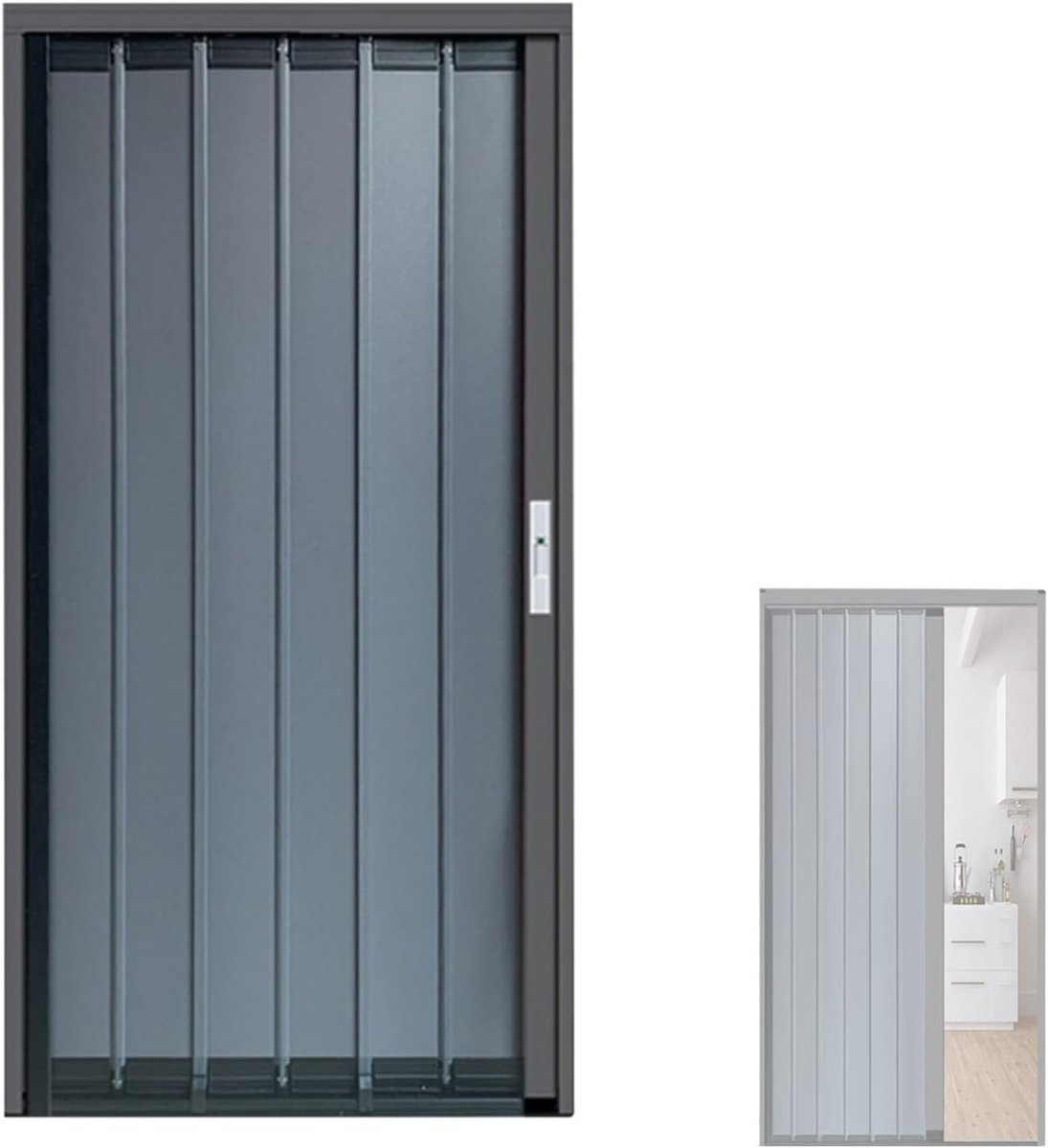 Vouwdeur van aluminium - H 200 cm, W 90 cm