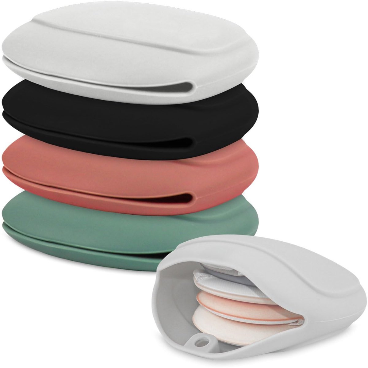 Cosmetische Wattenschijfhouder - Set van 4 Kleuren
