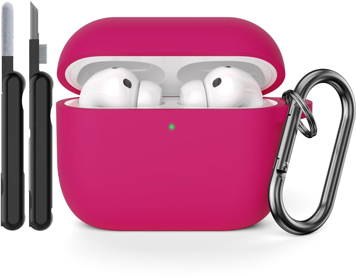 Beschermcase voor AirPods Pro 3 - Met 3-in-1 reinigingsset - Roze