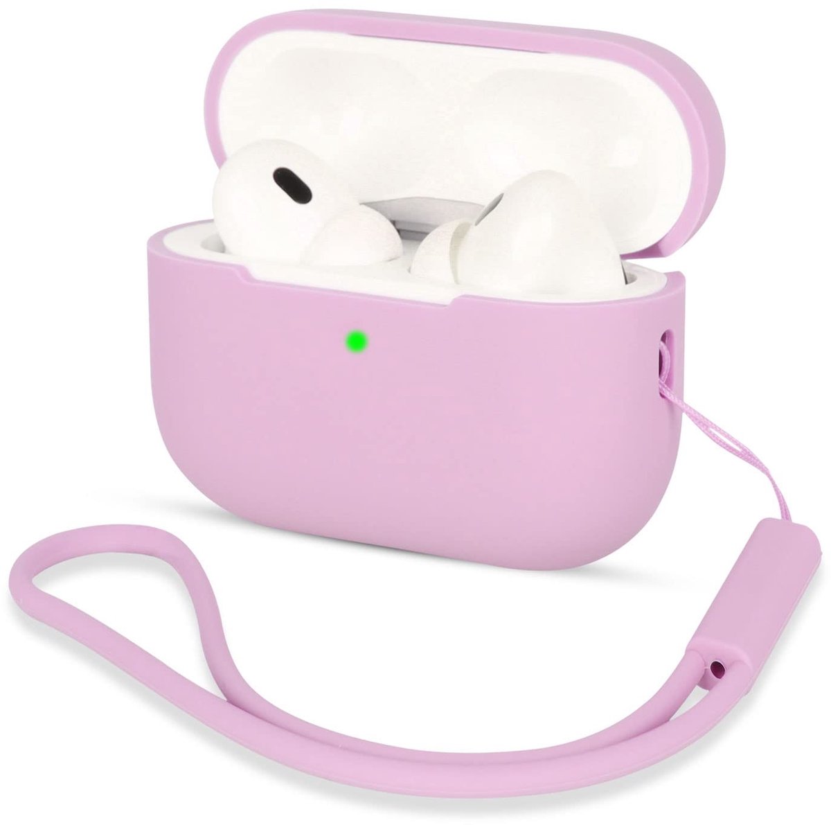 Silicone Hoes voor AirPods Pro 2 - Shockproof en Lavendel Roze