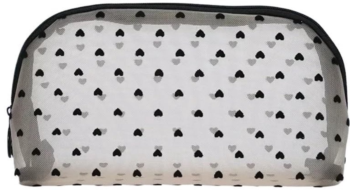 Nylon Mesh Toilettas Organizer - Hartvormig - Beige, Eén maat