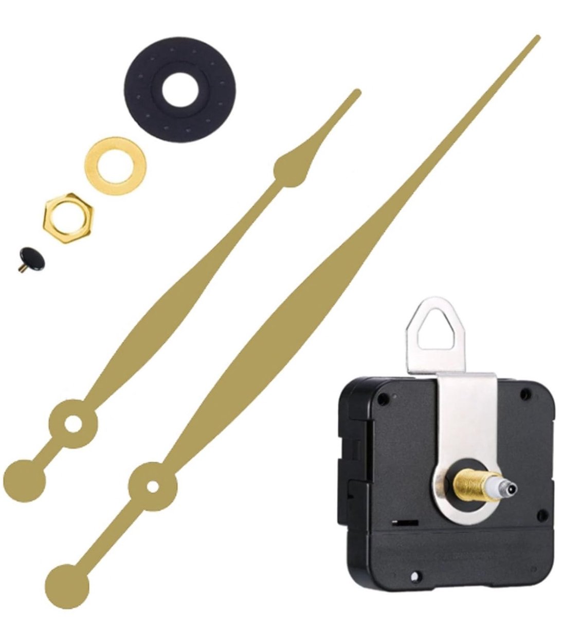 Wandklok Mechanisme - Stille Quartz voor DIY Klokvervanging - Goud