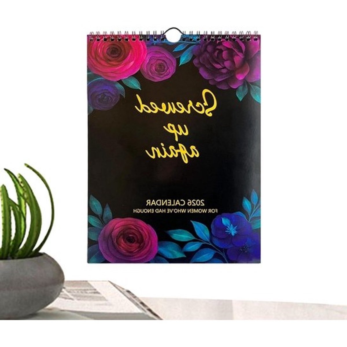 Kalender 2026 - Maandelijkse Planner - Thuis Kantoor - Grappige Citaten - 28.5 x 20.7 cm - Multicolor