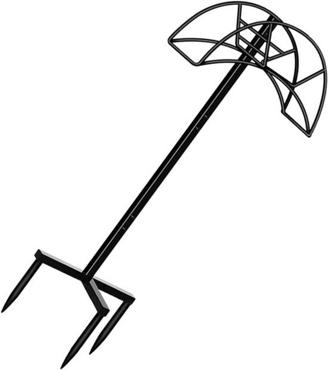 Waterslang Opbergrek - Slanghouder Tuin - Slangen Organiseren - Stevige Metalen Standaard - 444 x 265 x 182 cm - Zwart