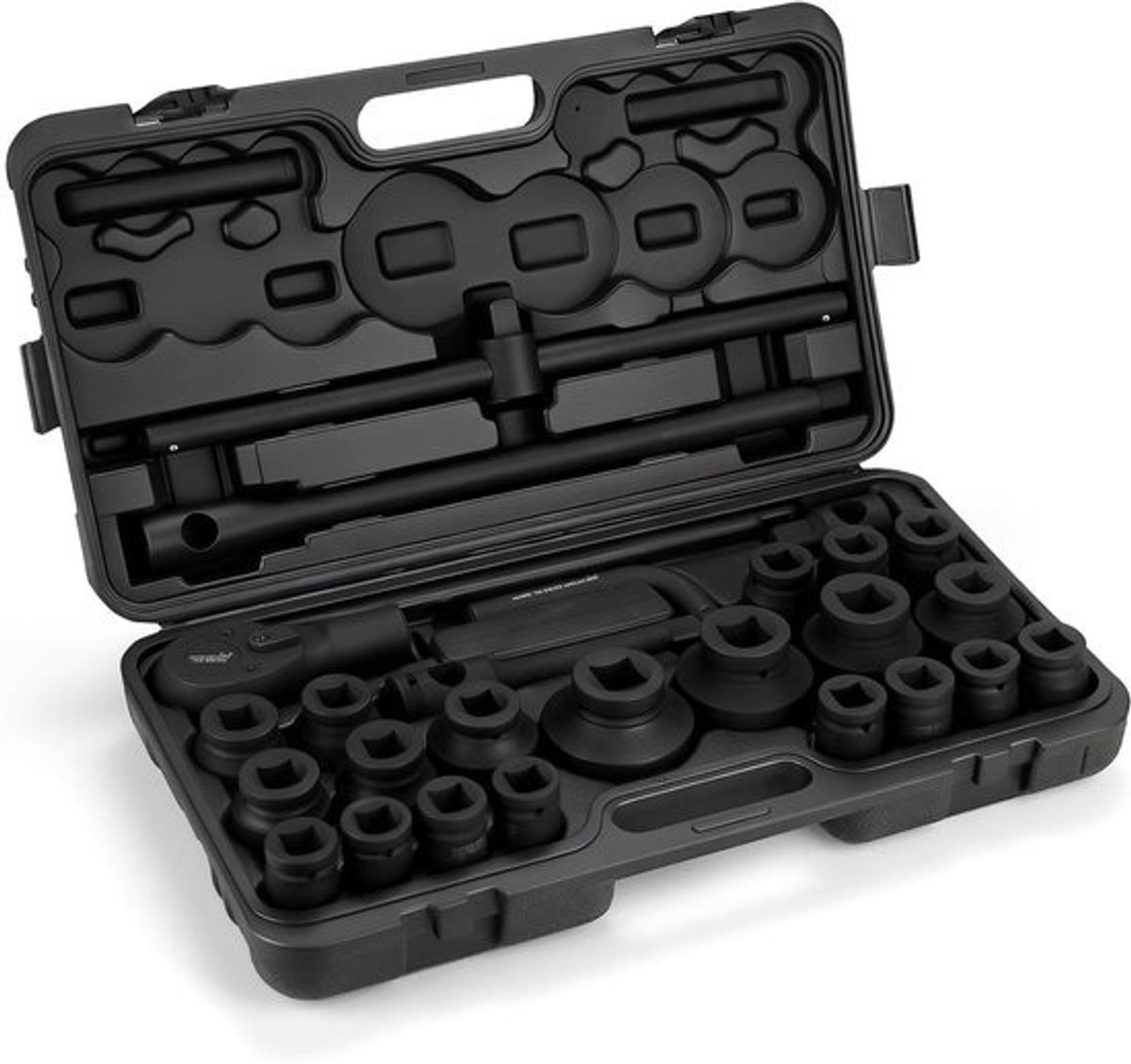 Slagmoerdoppen Set - Doppenset Slagvast - Auto Onderhoud - 6-Punten Ontwerp - 21-65 mm - Zwart