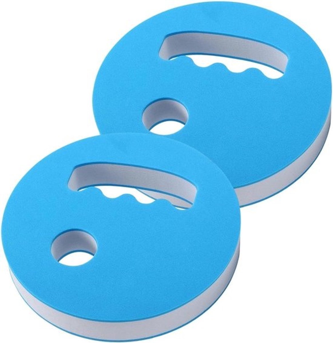 Wateroefenschijven - Weerstandsgewichten - Aquatische Fitness - Verbeterde Waterweerstand - 19 cm diameter - Lichtblauw