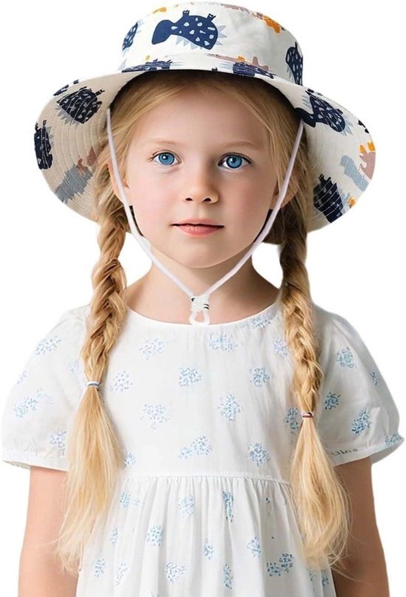Baby Zonnehoed - Peuter Pet - Zomerse Bescherming - Schattige Opdruk - 1-8 Jaar - Afbeelding Kleur