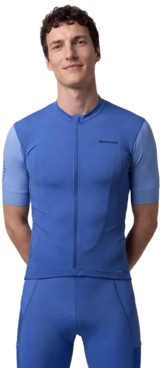 Siroko Gm2 Golden Pedals Korte Mouw Wielertrui Blauw XL Man