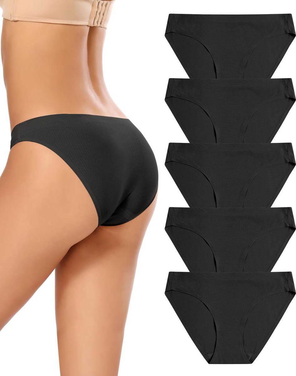 Seamless Ondergoed voor Vrouwen - Onzichtbare Lage Taille Bikini - Set van 5