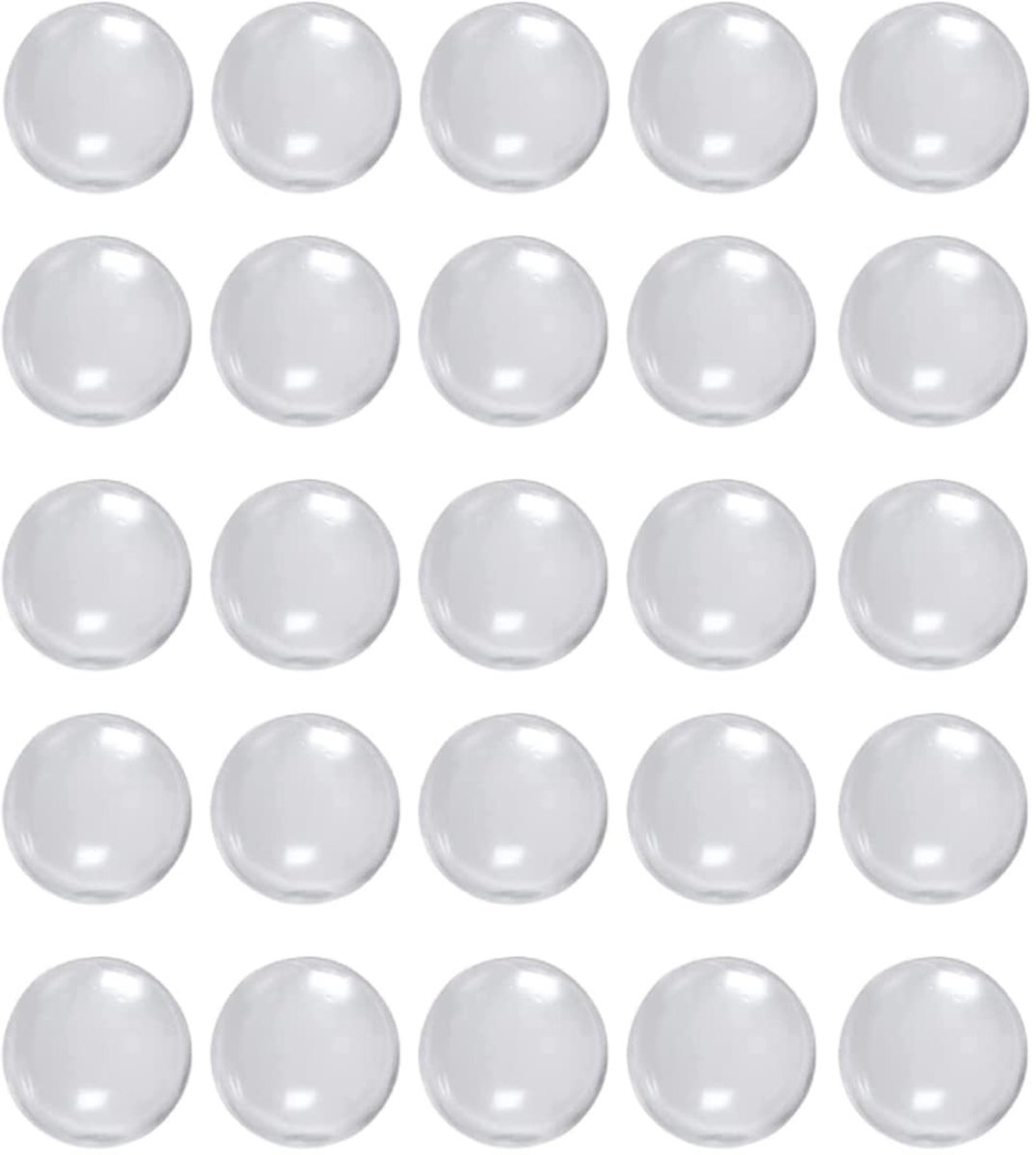 25 Stuks Transparante Siliconen Buffers - Diameter 10 mm, Dikte 3 mm