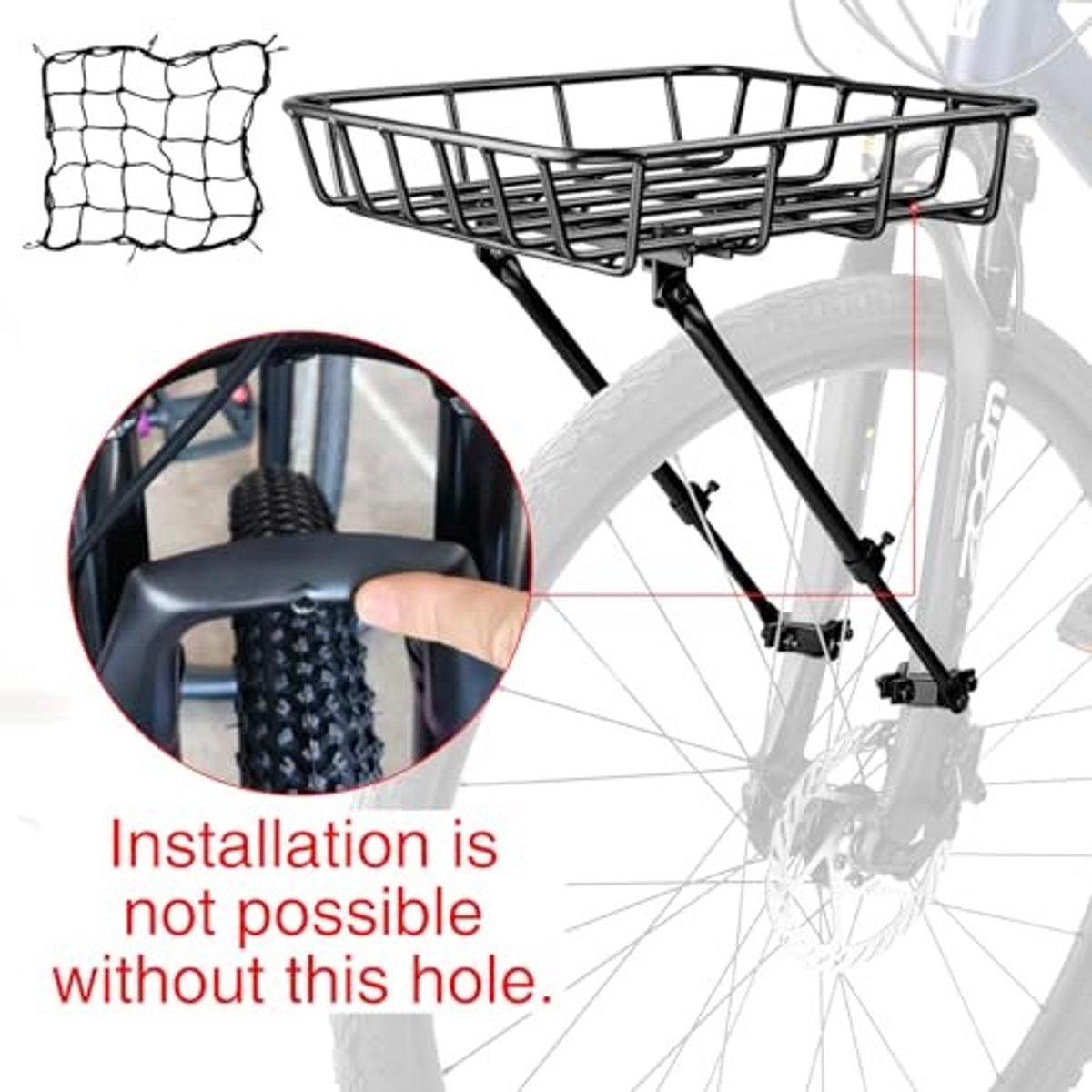 Fietstas vooraan - Lichtgewicht aluminium, grote capaciteit