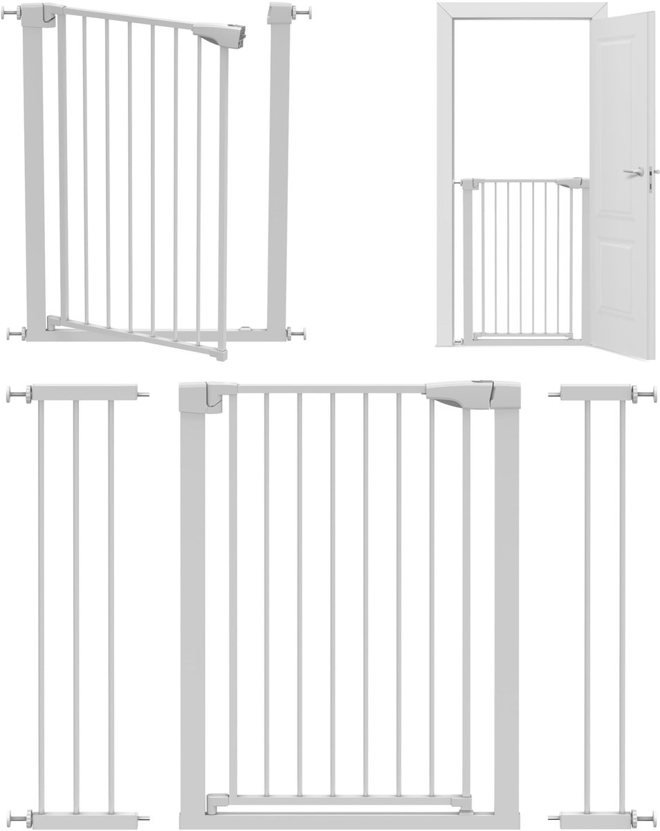 Veiligheidshek - Hoogte Verstelbaar - Breedte 75-117 cm - Zwart