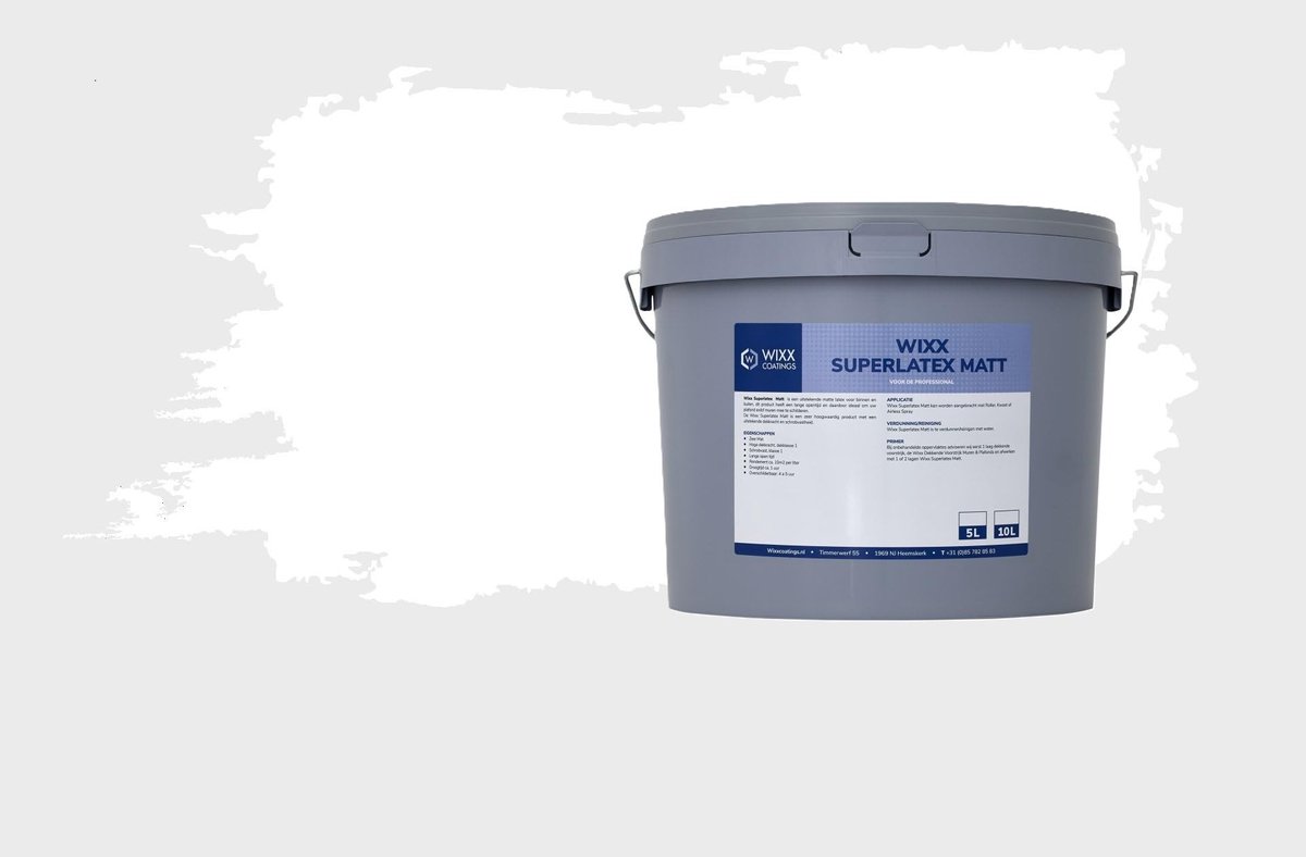 Superlatex Satin Wandverf - 5 Liter - Wit