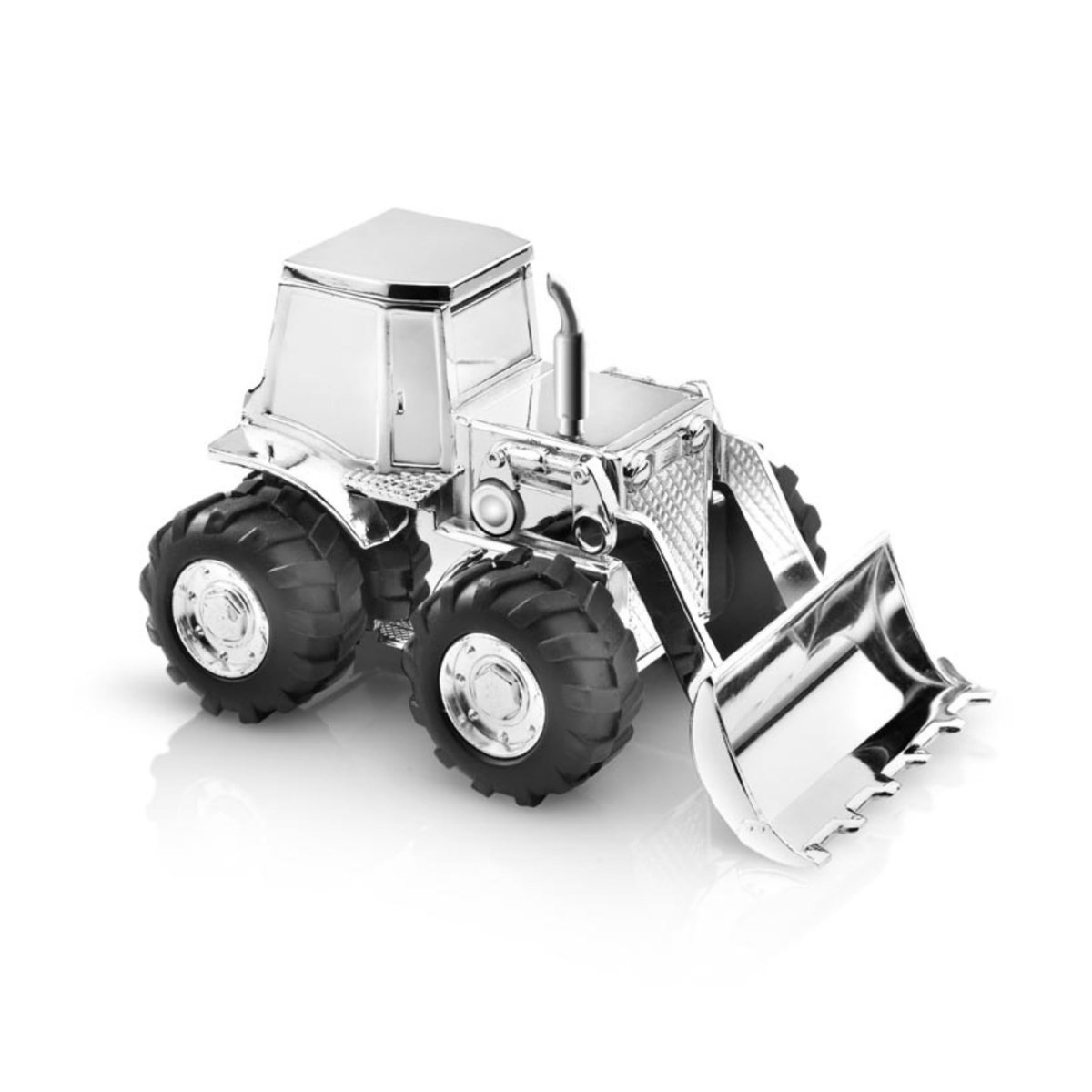 Spaarpot Tractor Design - Zilverkleurig en roestvrij