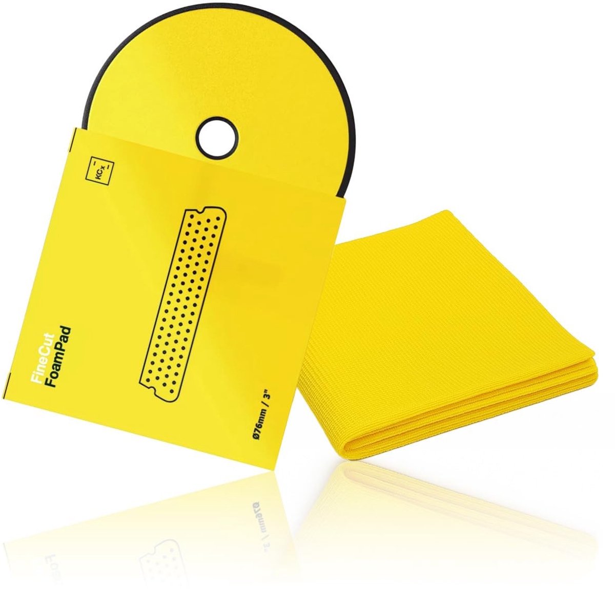 Fine Polishing Pad Set - Diameter 76 x 25 mm met Microvezeldoek
