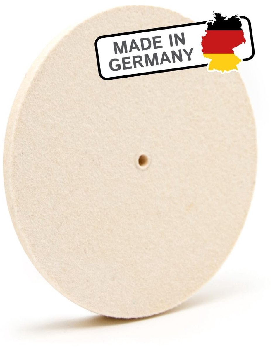 Polijstschijf - Diameter 125 mm, Dikte 5 mm - Wolvilt