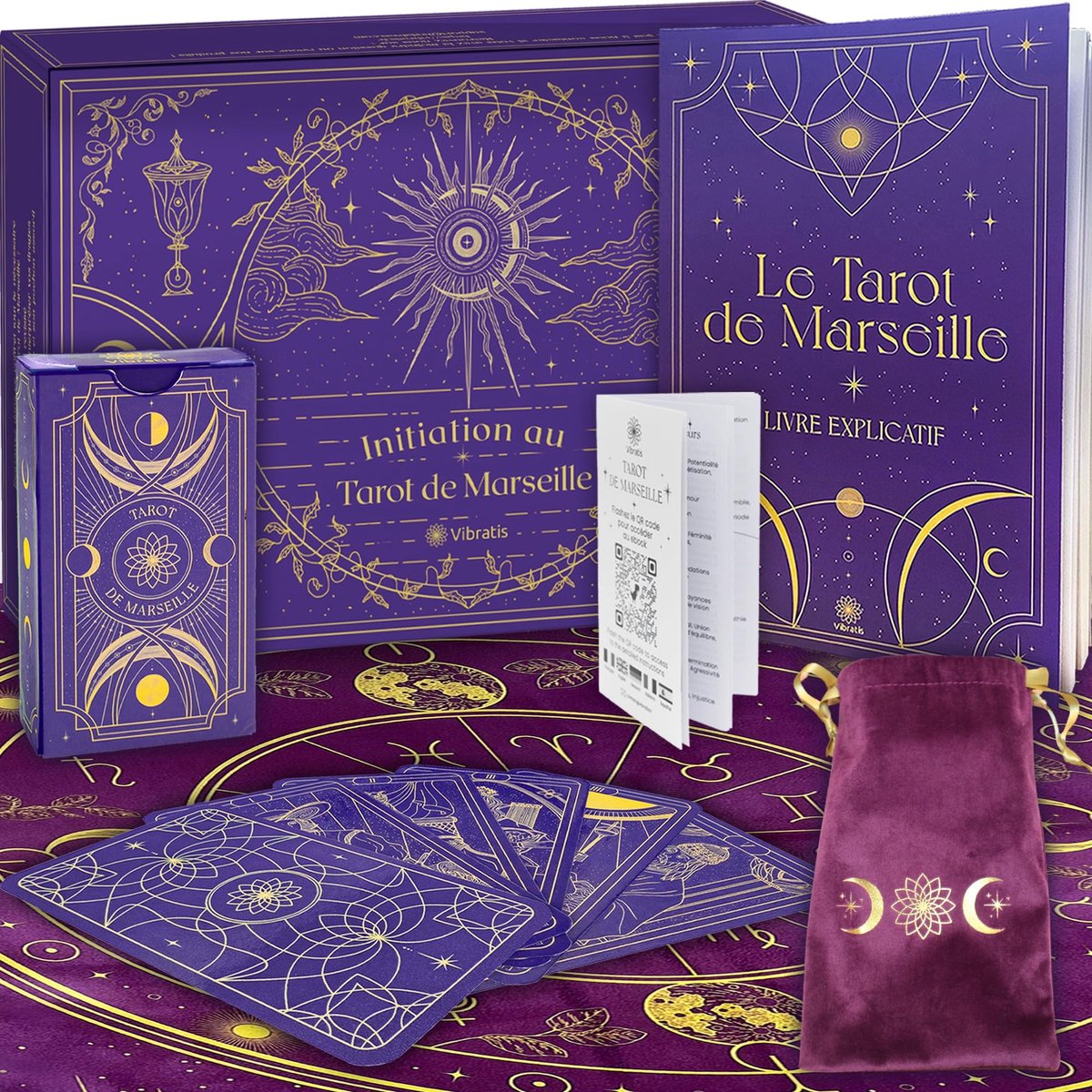 Tarot de Marseille Starter Set - Inclusief boek en tafelkleed