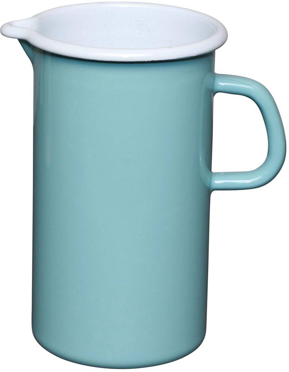 Enamel Serving Jug - 1.5 Liter Capaciteit, Grijs