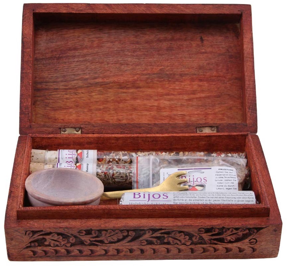 Incense set in houten doos - Met 2 mengsels en accessoires
