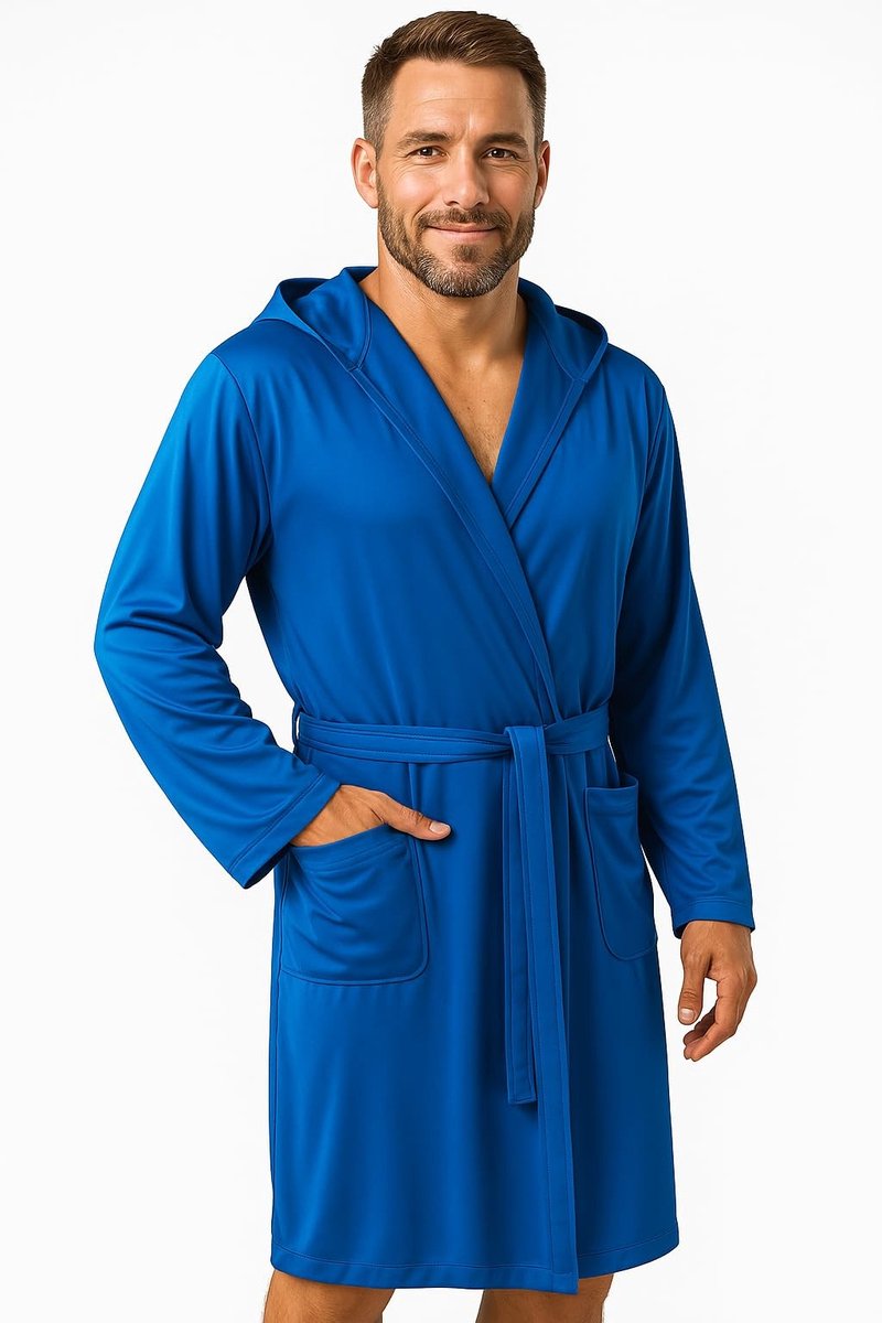 Unisex Microfiber Badjas - Lichtgewicht - Blauw