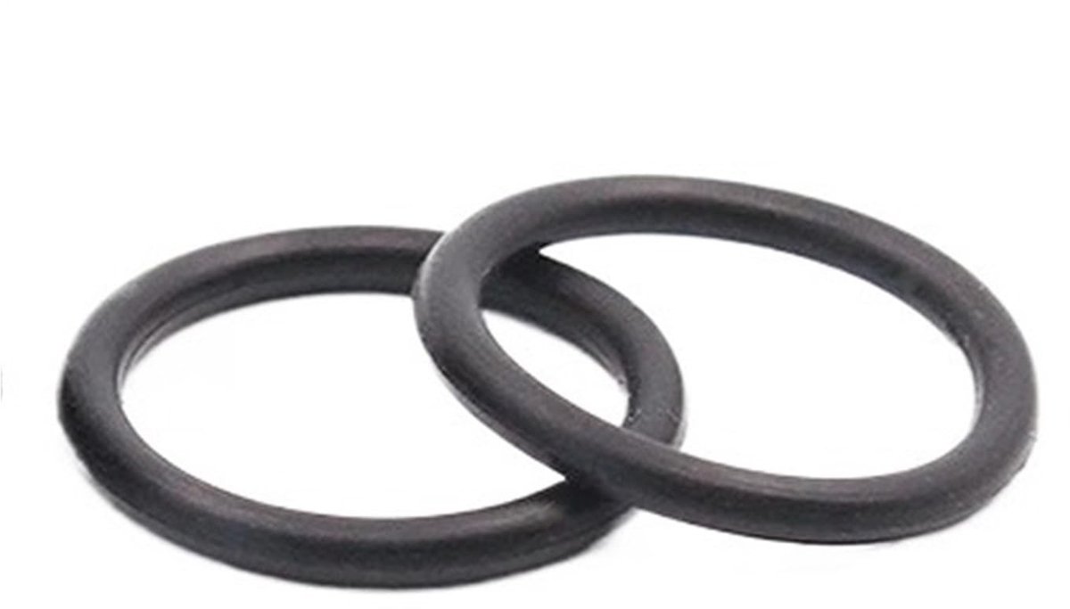 2 Stuks Zwarte Nitrilrubber O-Ring - Dikte 3.55mm