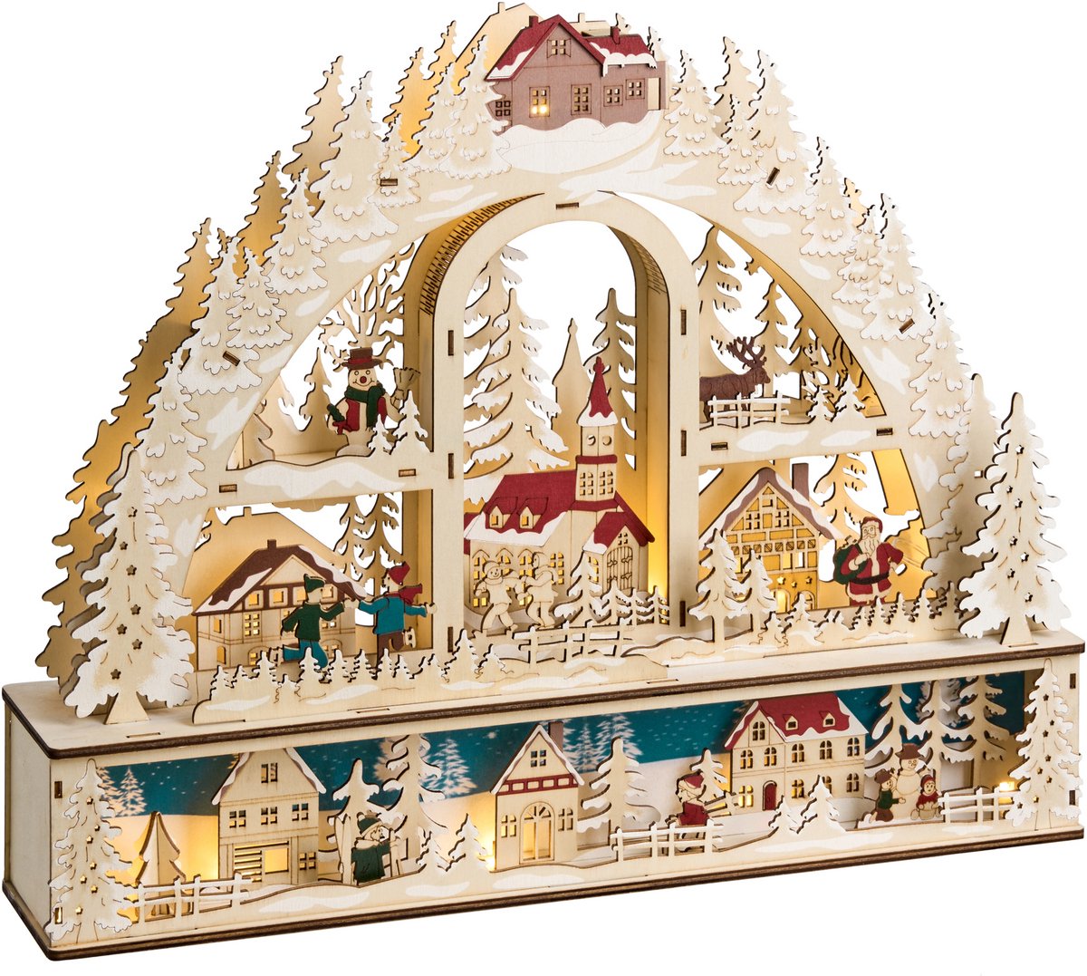 NORSJO - LED kerstdecoratie - Lichtbruin - Multiplex